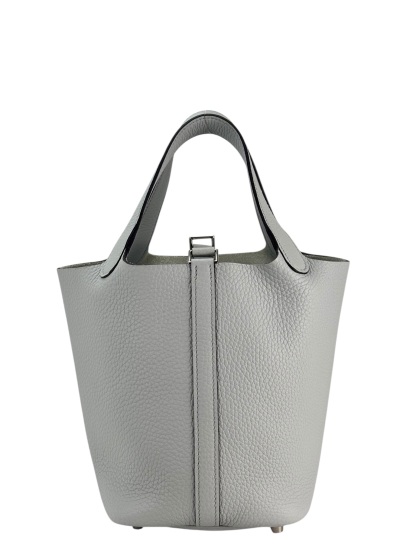 HERMES - Picotin PM Picotin 18 Bleu Pale Palladium Hardware 