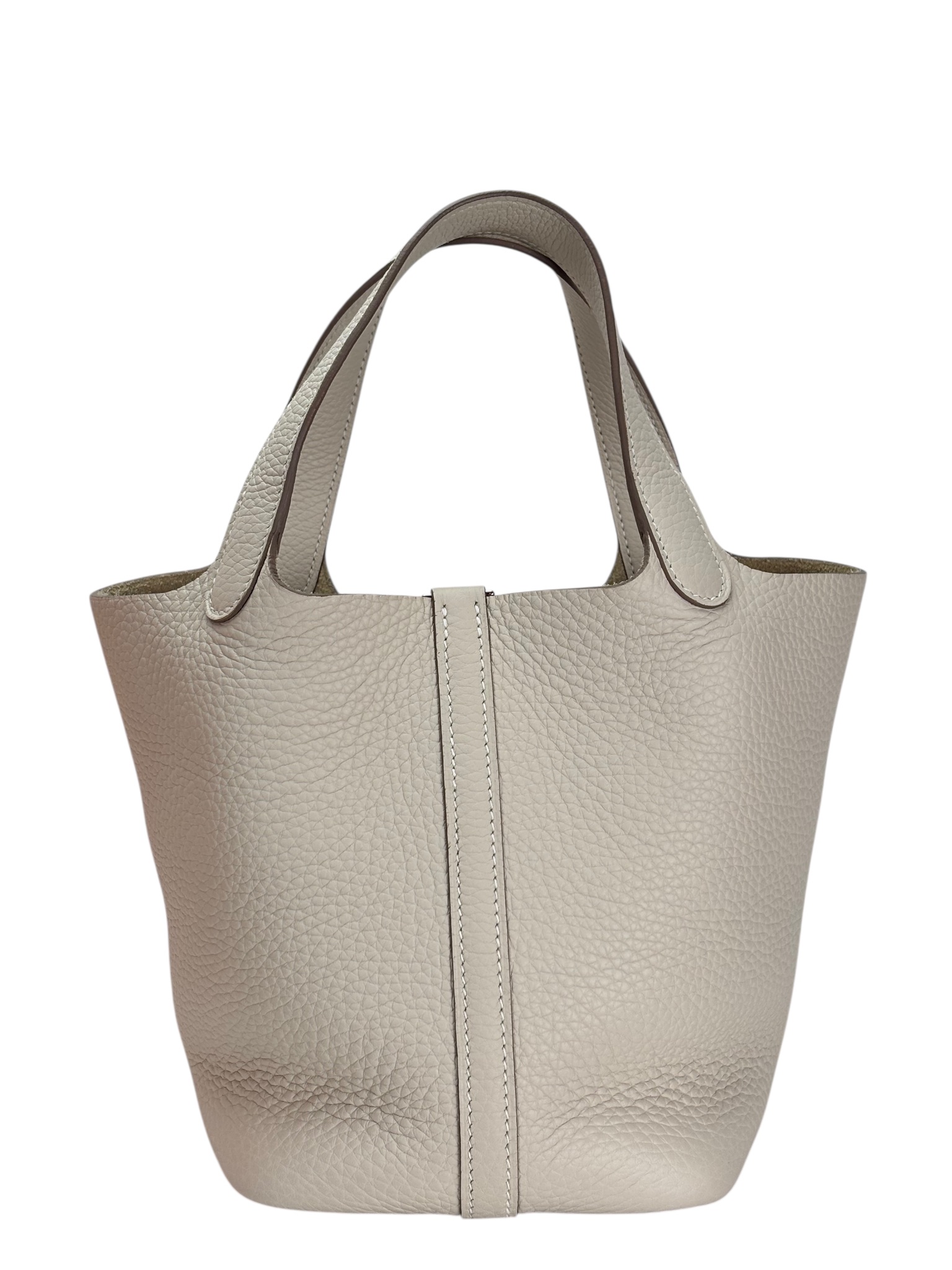 HERMES - Picotin PM Picotin 18 Craie Palladium Hardware 