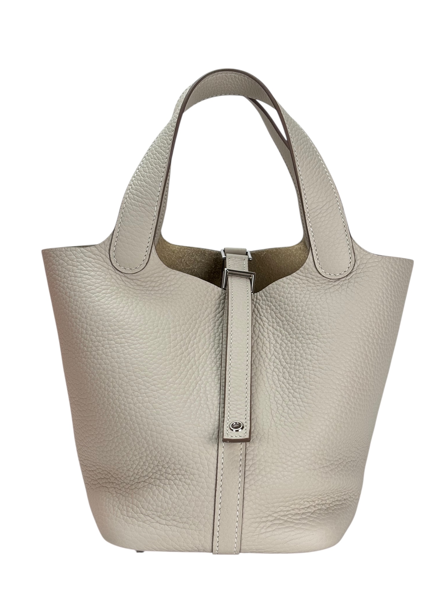 HERMES - Picotin PM Picotin 18 Craie Palladium Hardware 