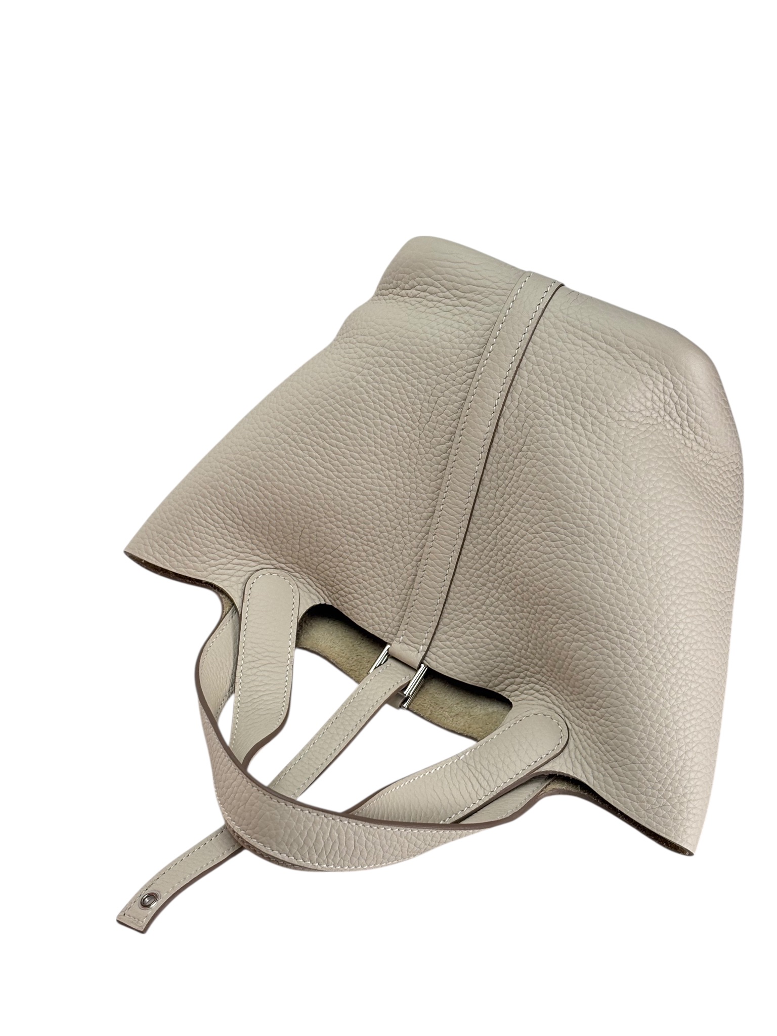 HERMES - Picotin PM Picotin 18 Craie Palladium Hardware 