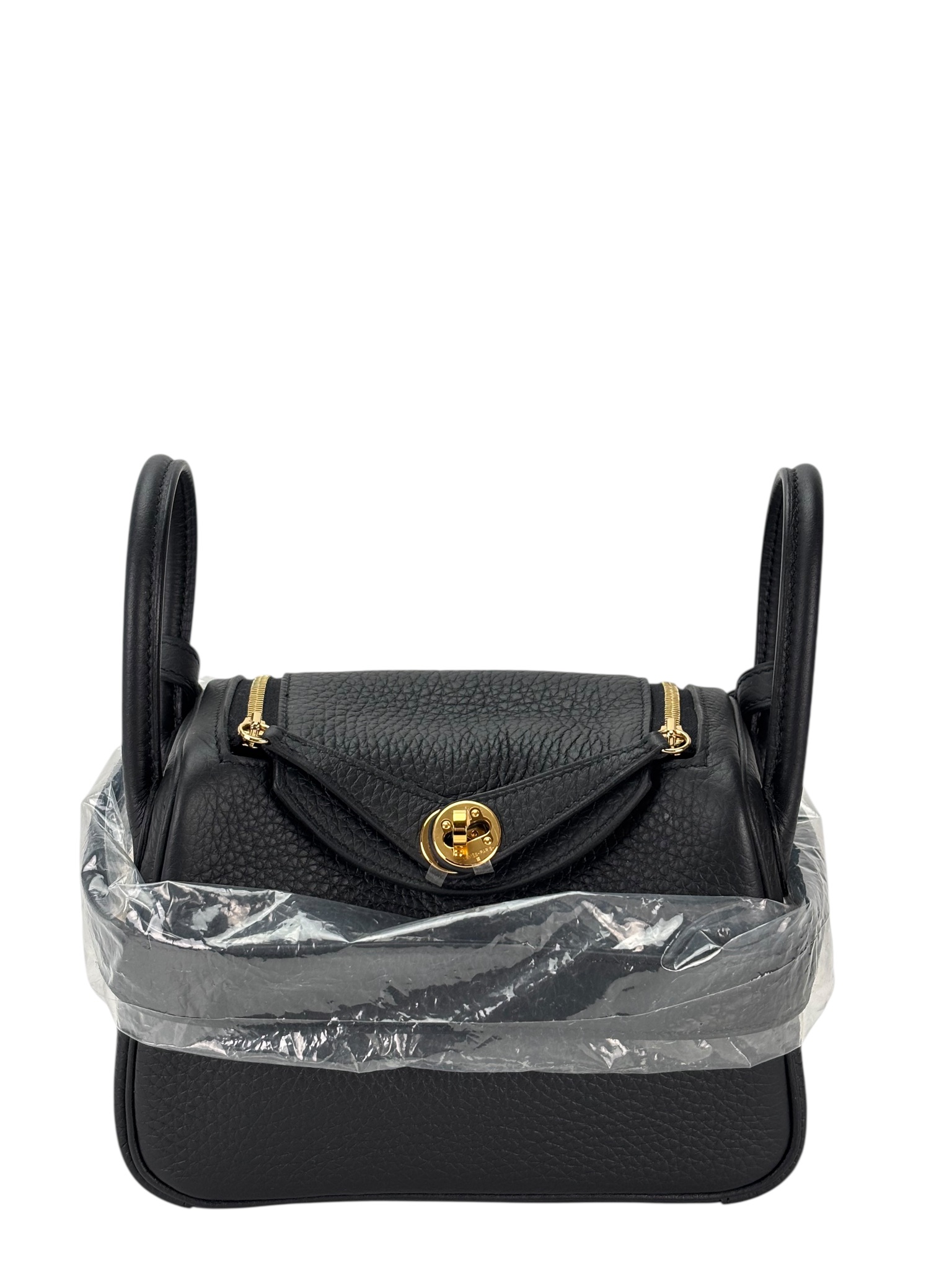 HERMES - Mini Lindy Black TC Gold Hardware 