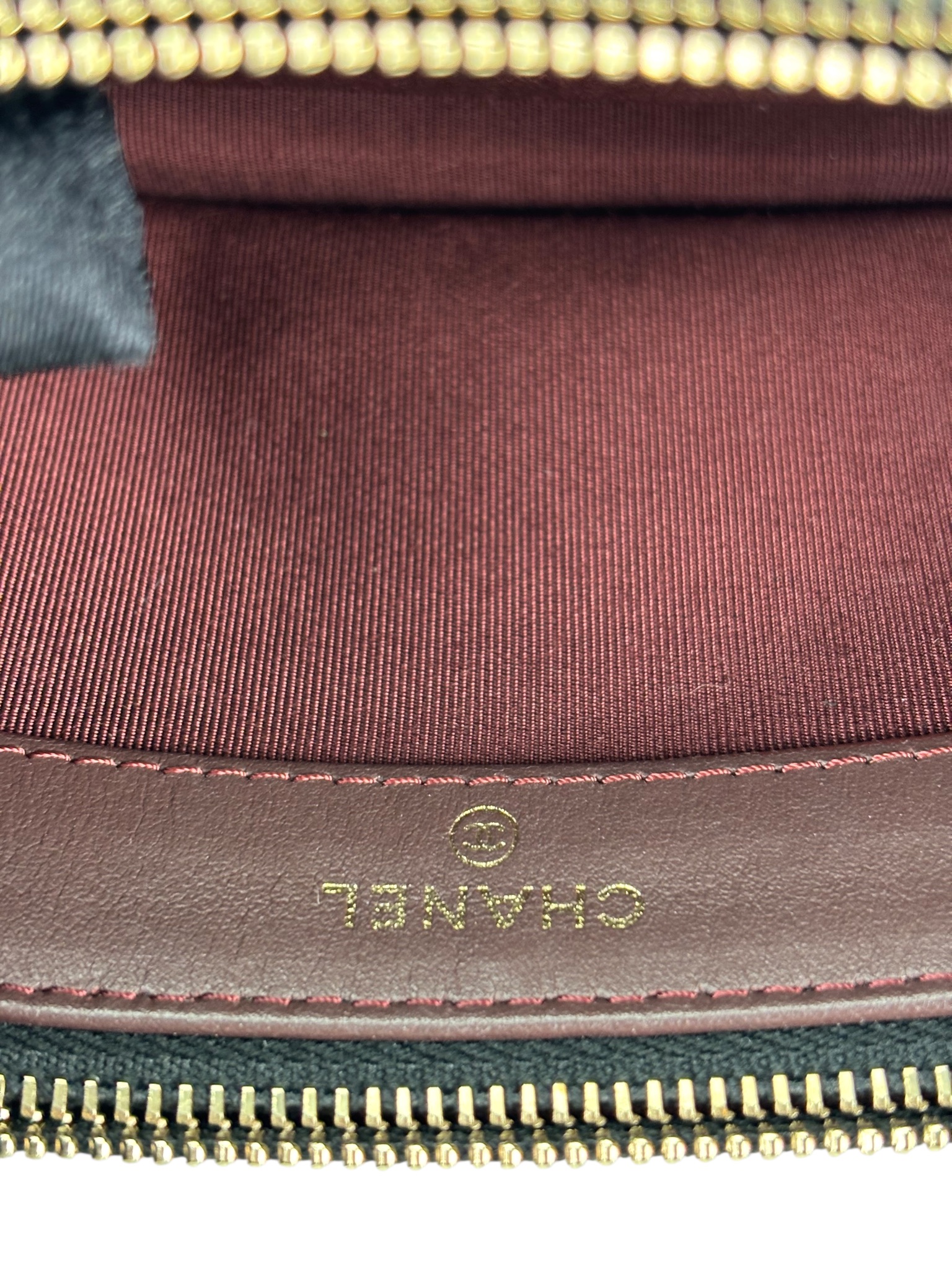 CHANEL - Black Caviar Chain Wallet Matelasse Shoulder Bag 