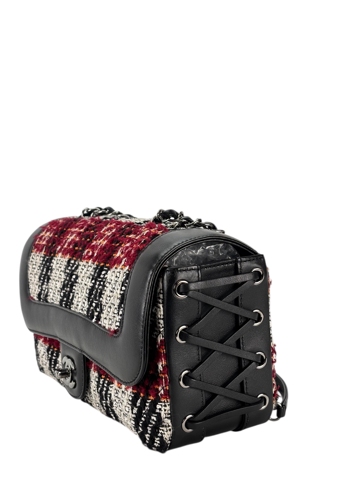 CHANEL - Multicolor Tweed Coco Corset Flap Dark Silver Hardware