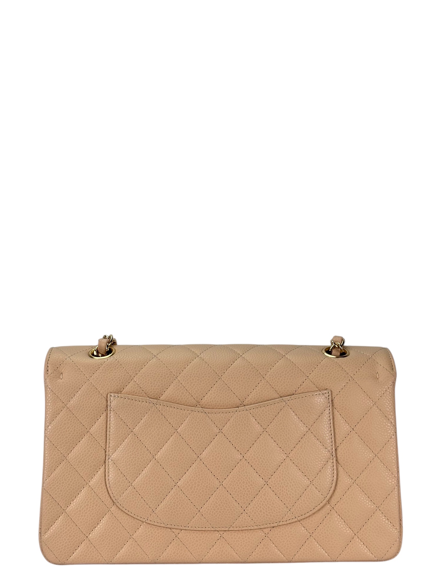 CHANEL - Medium Classic Double Flap Bag Caviar Lambskin Gold Hardware (CF25) 