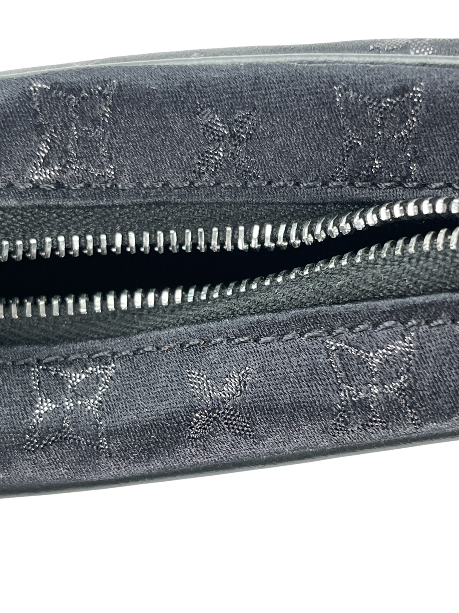 LOUIS VUITTON - Black Silk Satin Mini Boulogne Bag Monogram