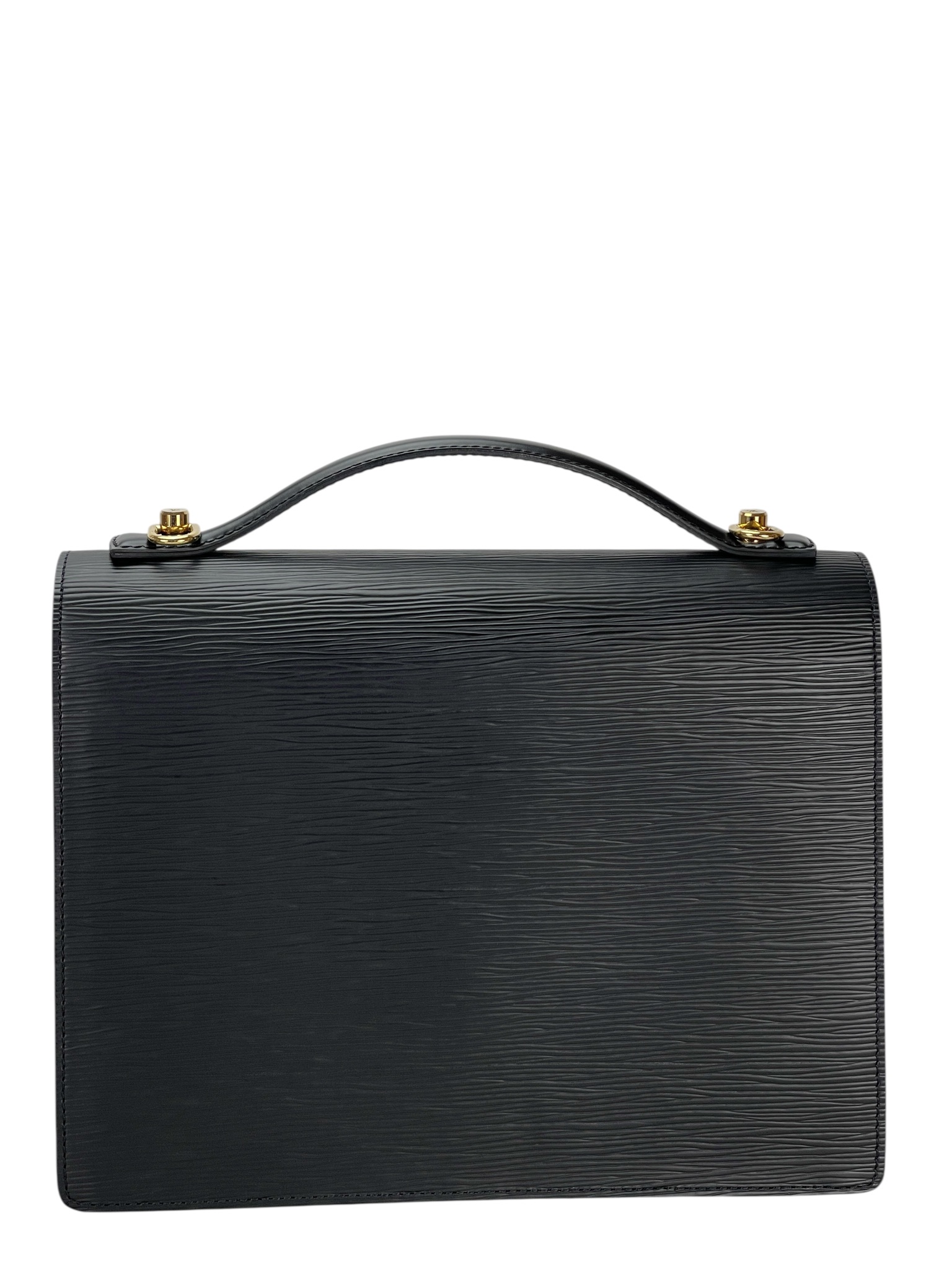 LOUIS VUITTON - Black Epi Monceau Handbag