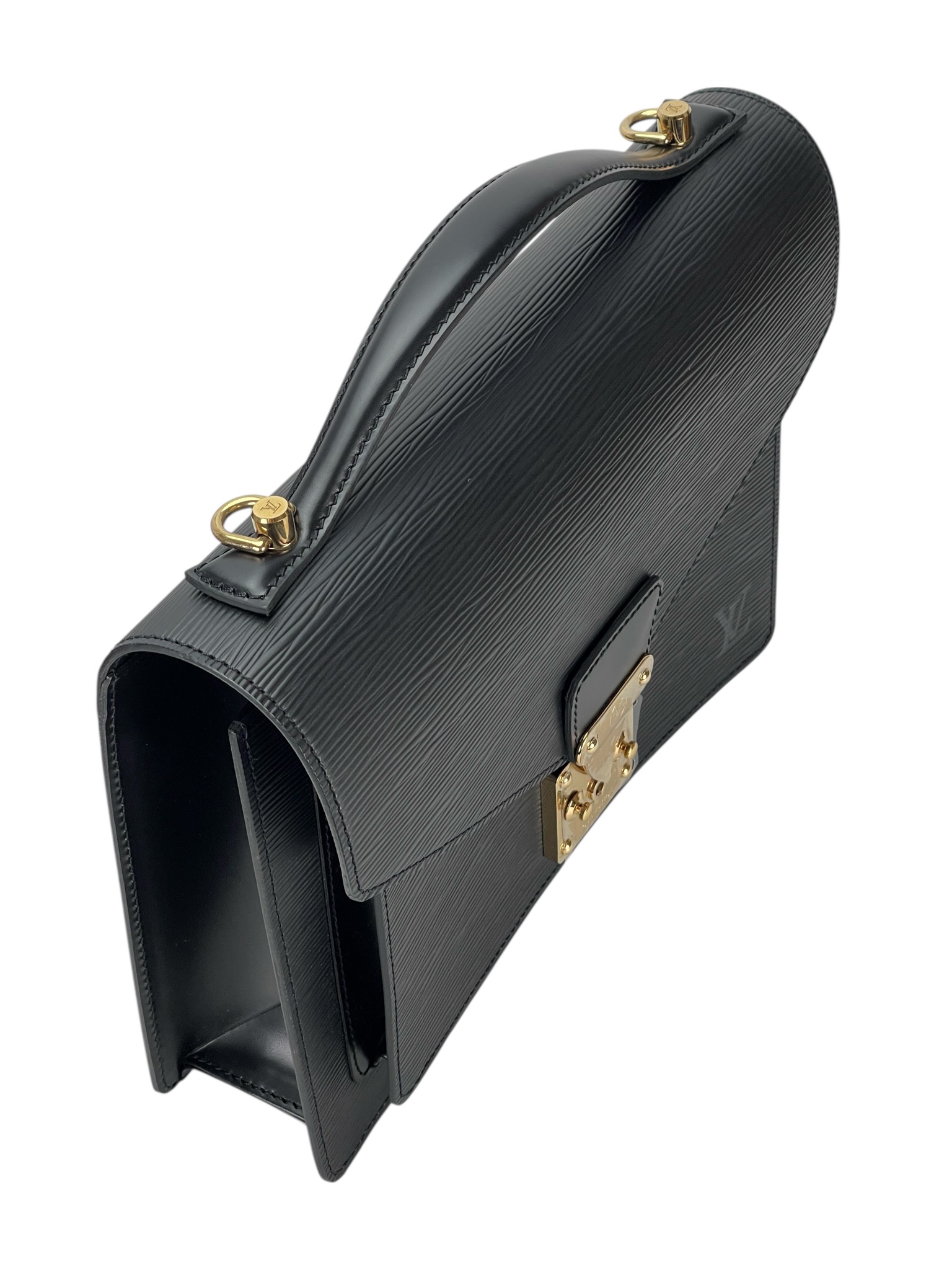 LOUIS VUITTON - Black Epi Monceau Handbag