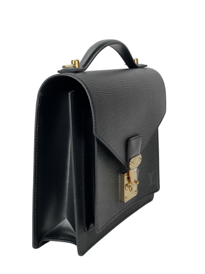 LOUIS VUITTON - Black Epi Monceau Handbag