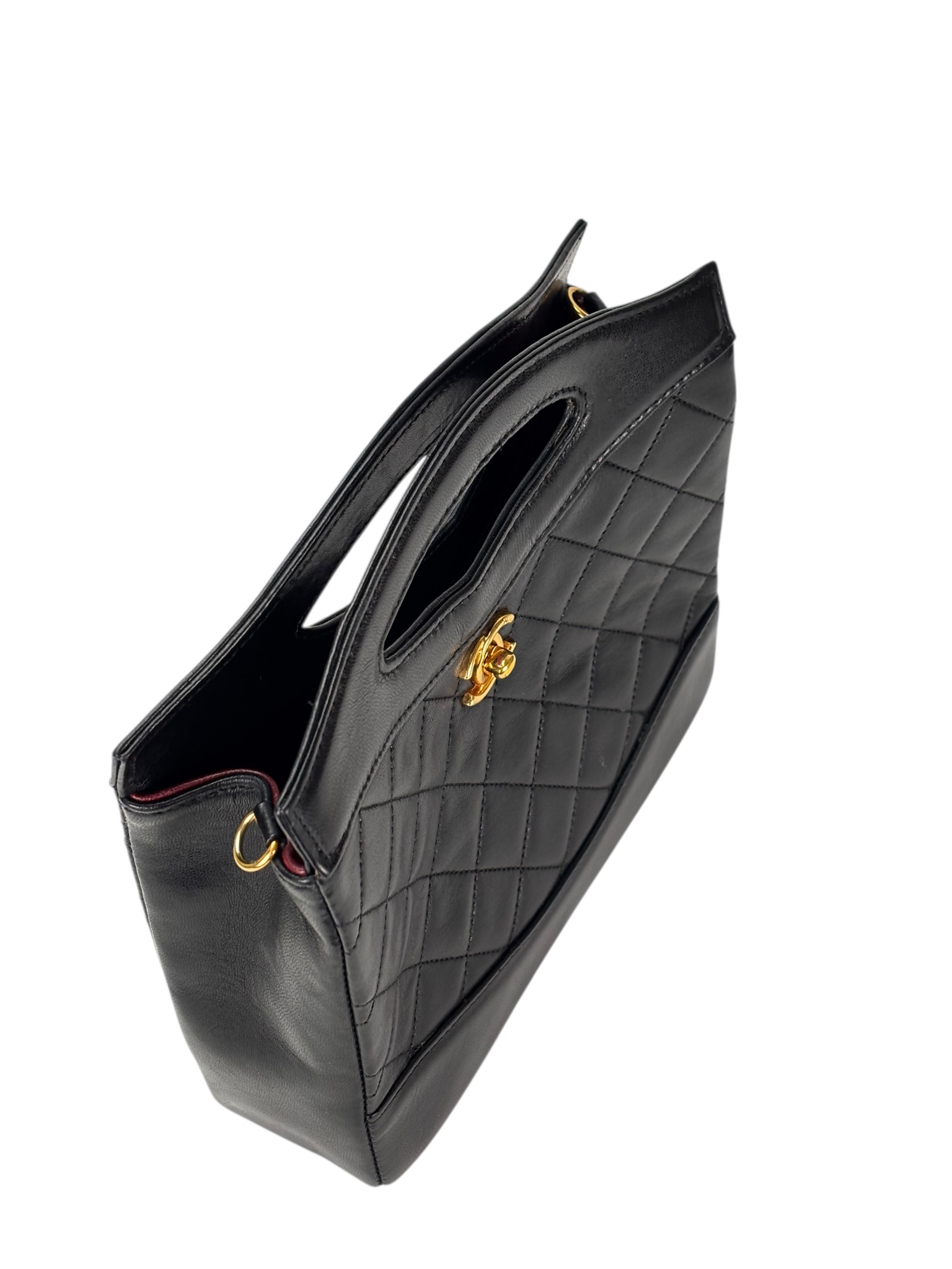 CHANEL - Small Shopping 31 Bag Black Lambskin Gold Hardware