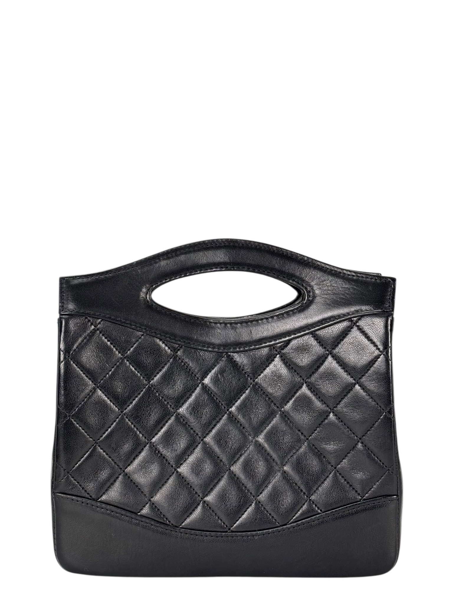 CHANEL - Small Shopping 31 Bag Black Lambskin Gold Hardware