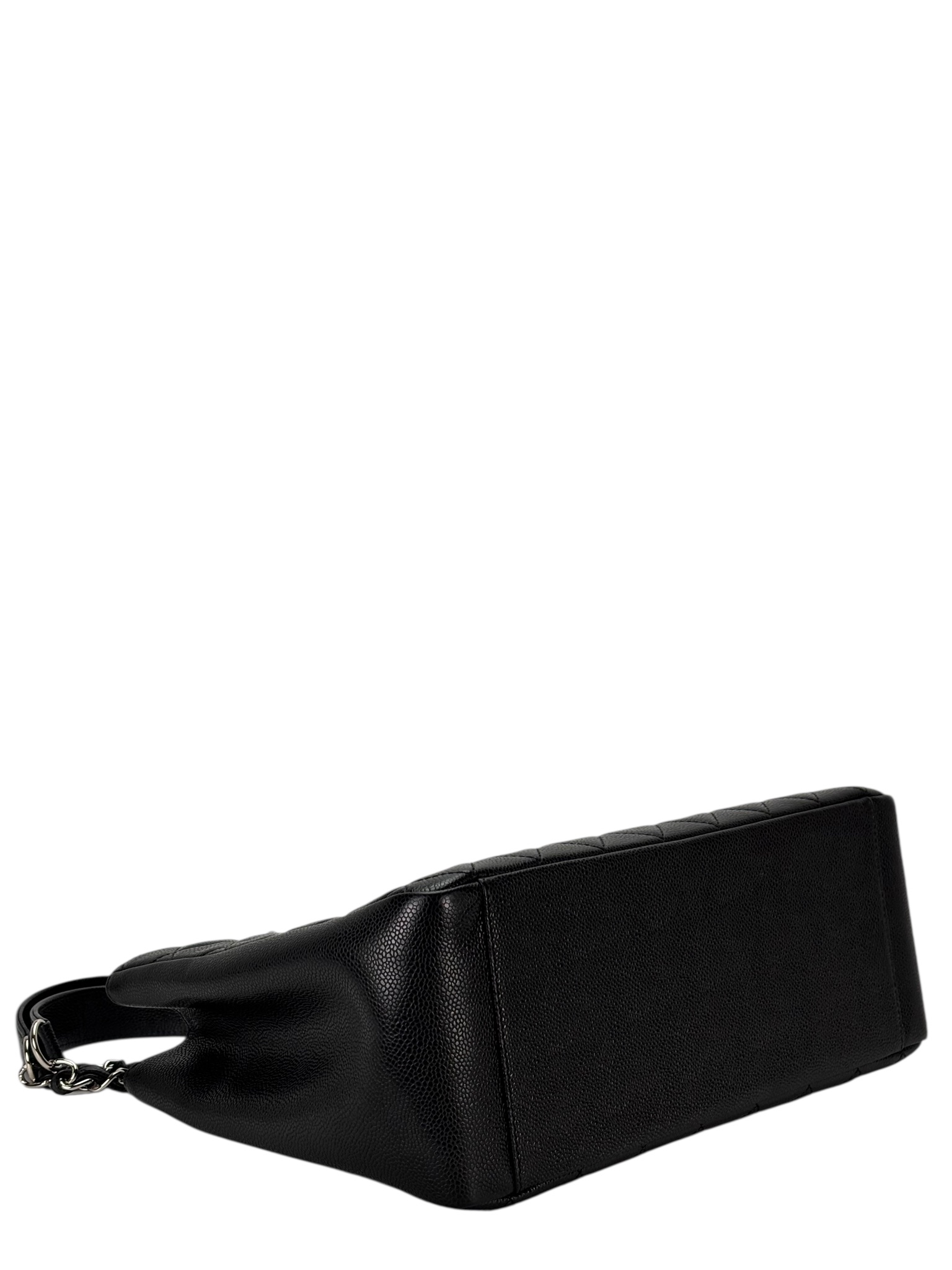 CHANEL - Black Caviar Quilted Grand Shopping Tote GST Gold Hardware