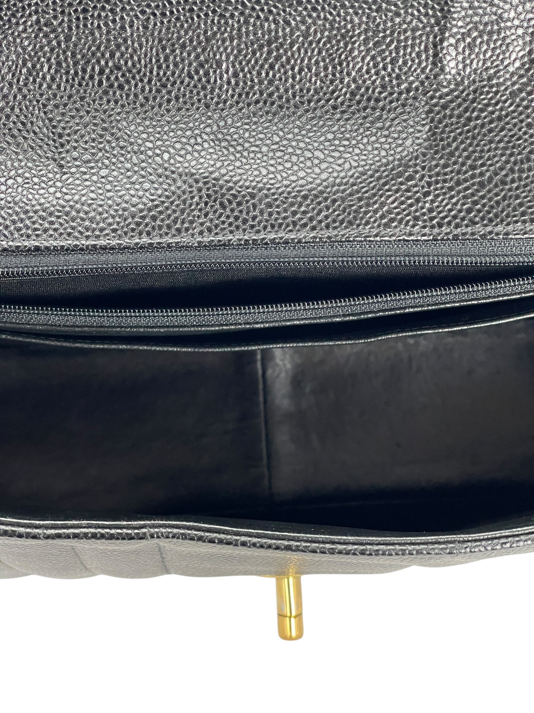 CHANEL - Black Caviar Mademoiselle Jumbo Flap Bag 30