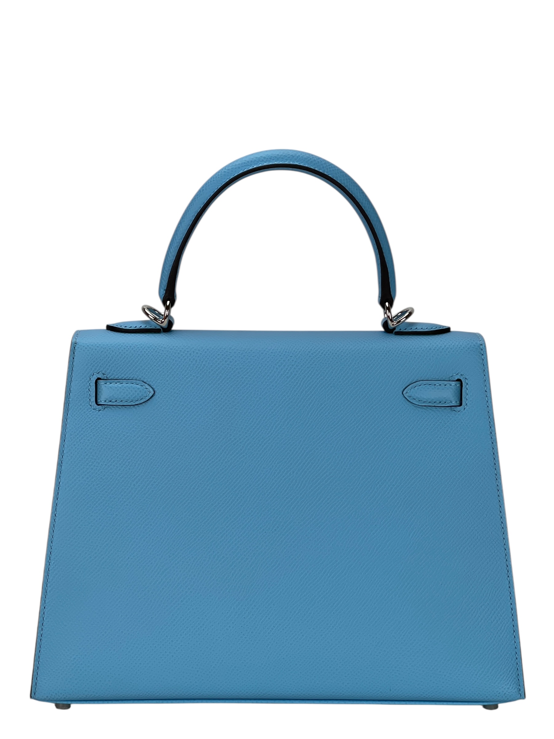 HERMES - Kelly 25 7N Blue Candy Epsom Palladium Hardware