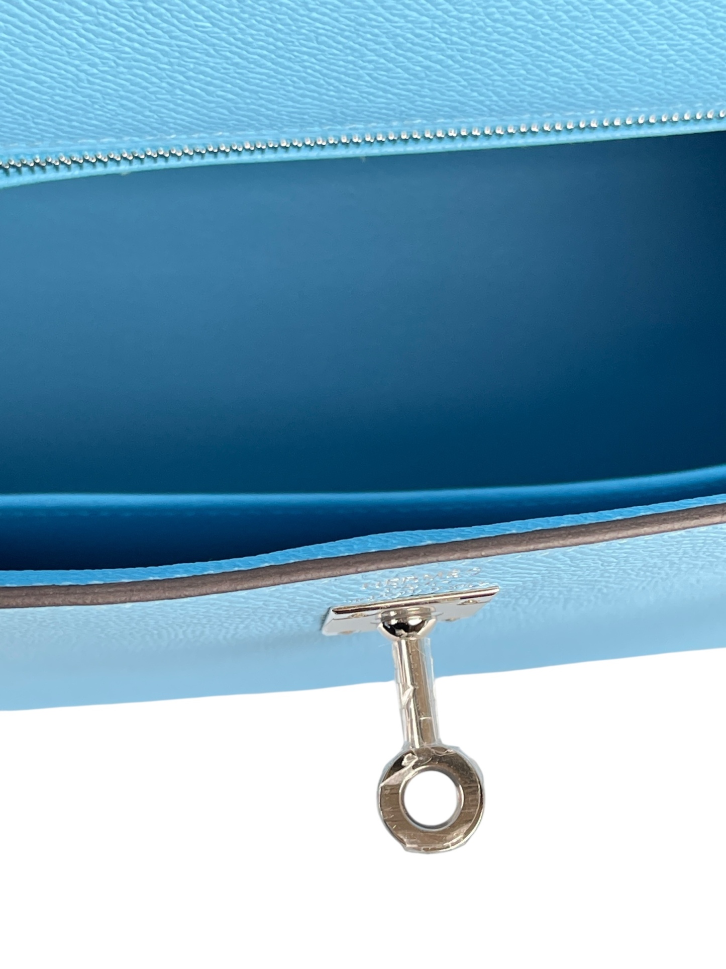 HERMES - Kelly 25 7N Blue Candy Epsom Palladium Hardware