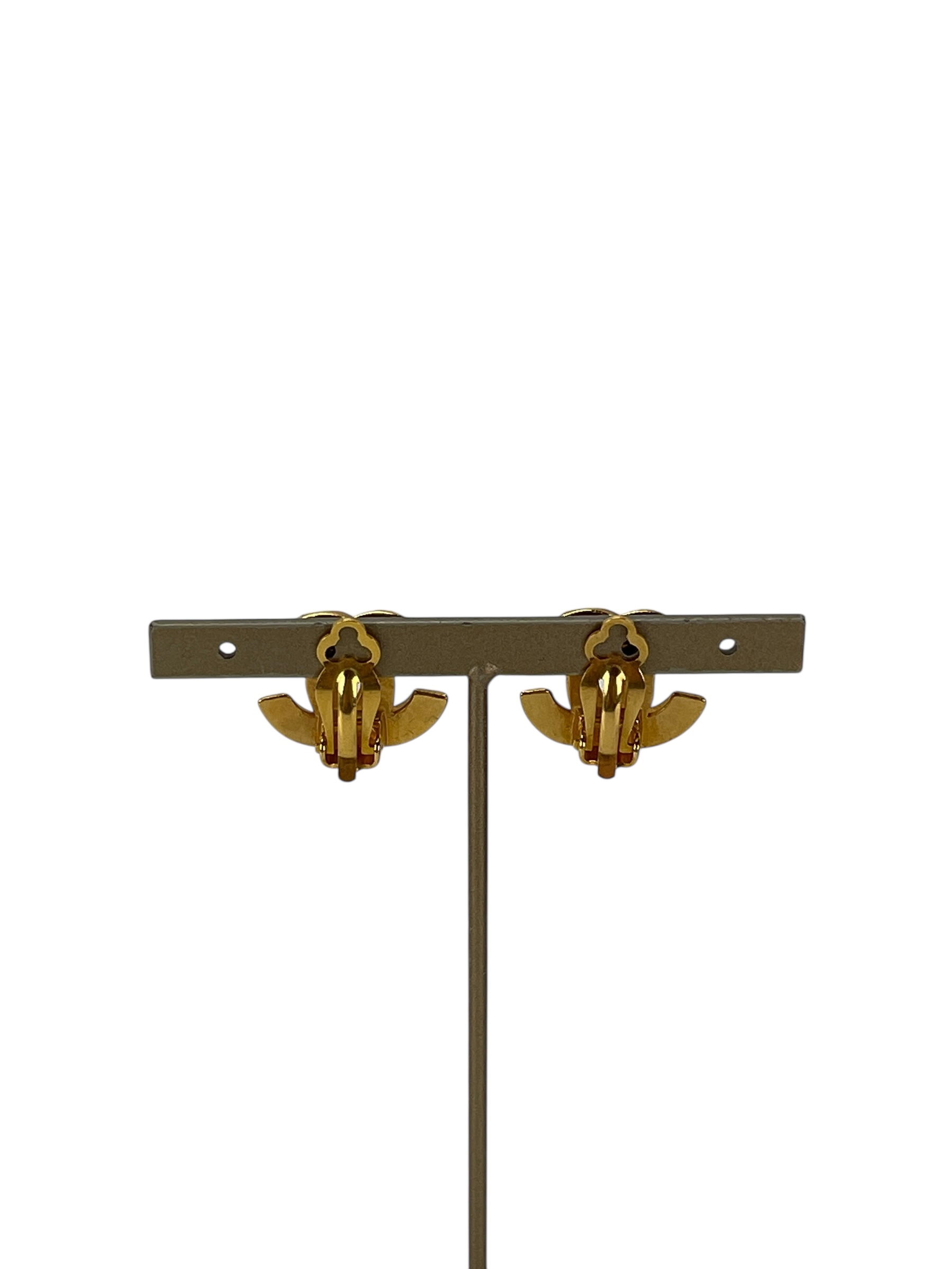 CHANEL - 99P Gold Coco Mark Earrings 