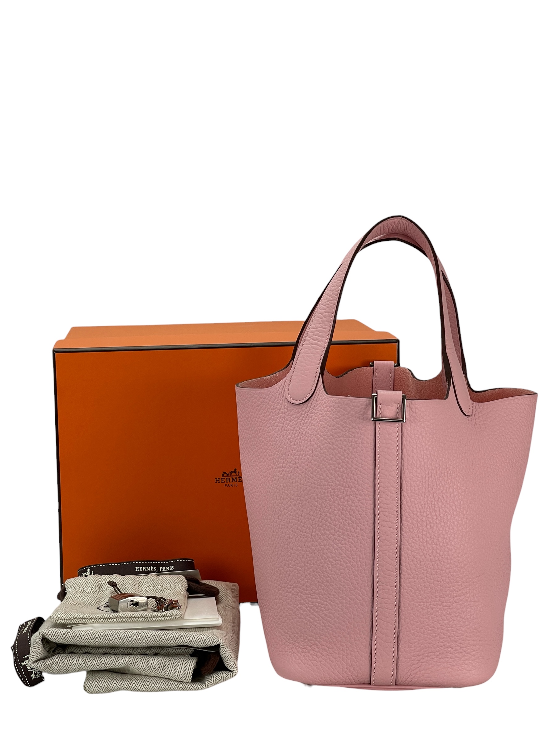 HERMES - Picotin PM Picotin 18 Sakura Pink TC Palladium Hardware