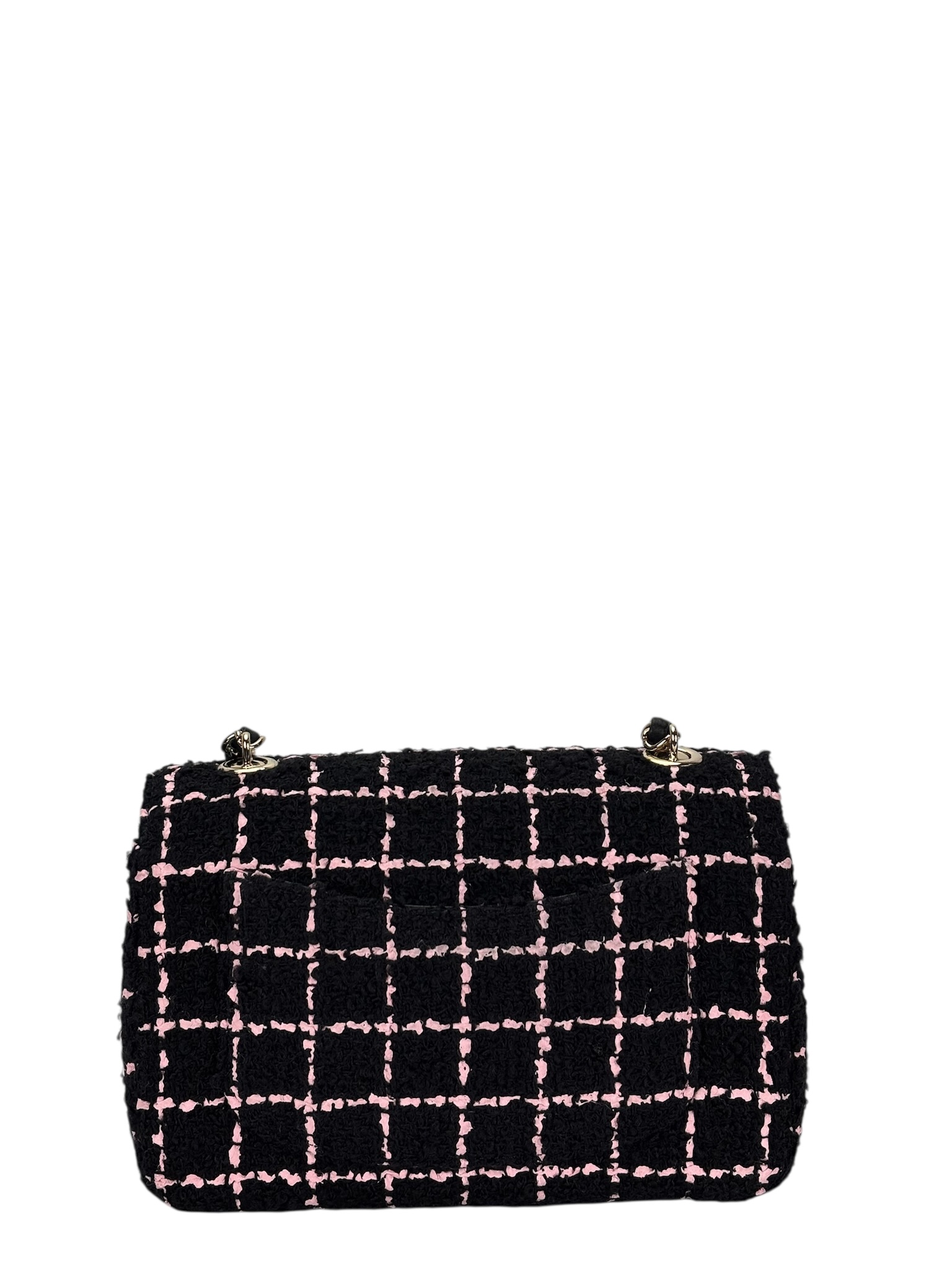 CHANEL - Multicolor Wood Tweed Camellia Small Flap Bag