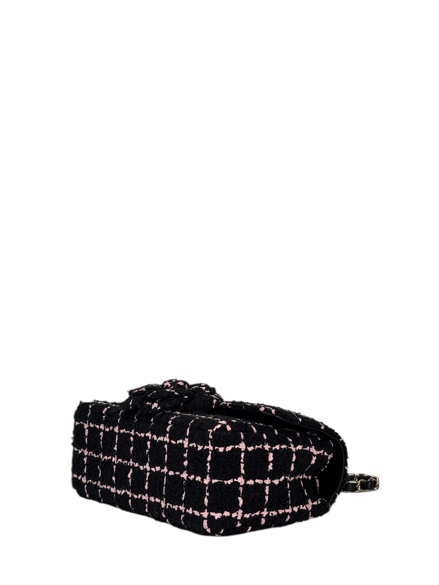 CHANEL - Multicolor Wood Tweed Camellia Small Flap Bag