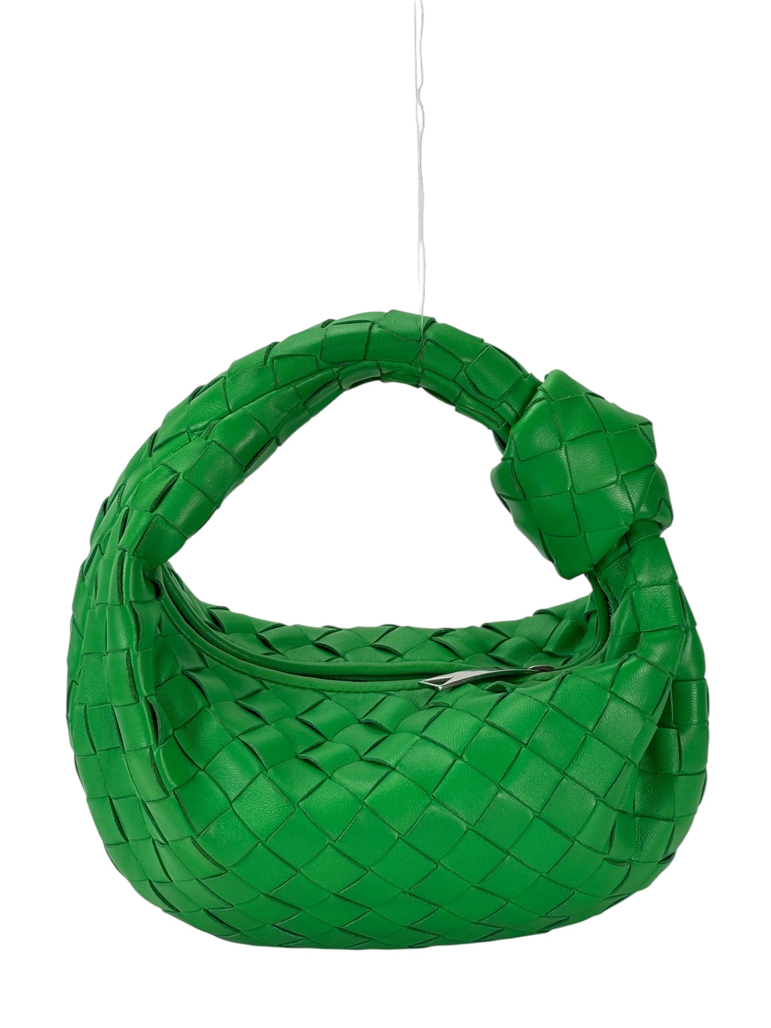 BOTTEGA VENETA - Green Leather Nappa Intrecciato Mini Jodie