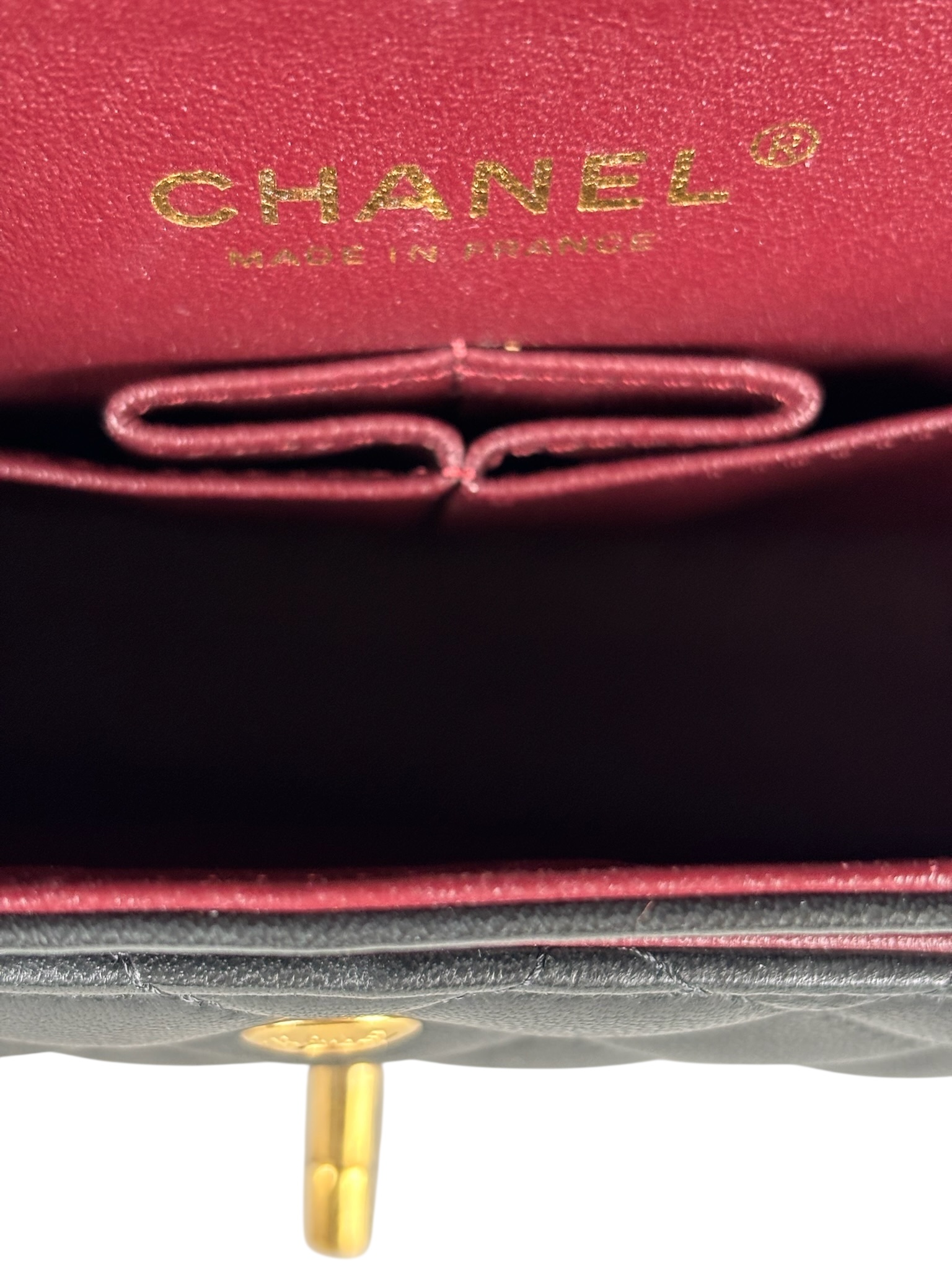 CHANEL - Medium Classic Double Flap Bag Black Lambskin Gold Hardware (CF25)