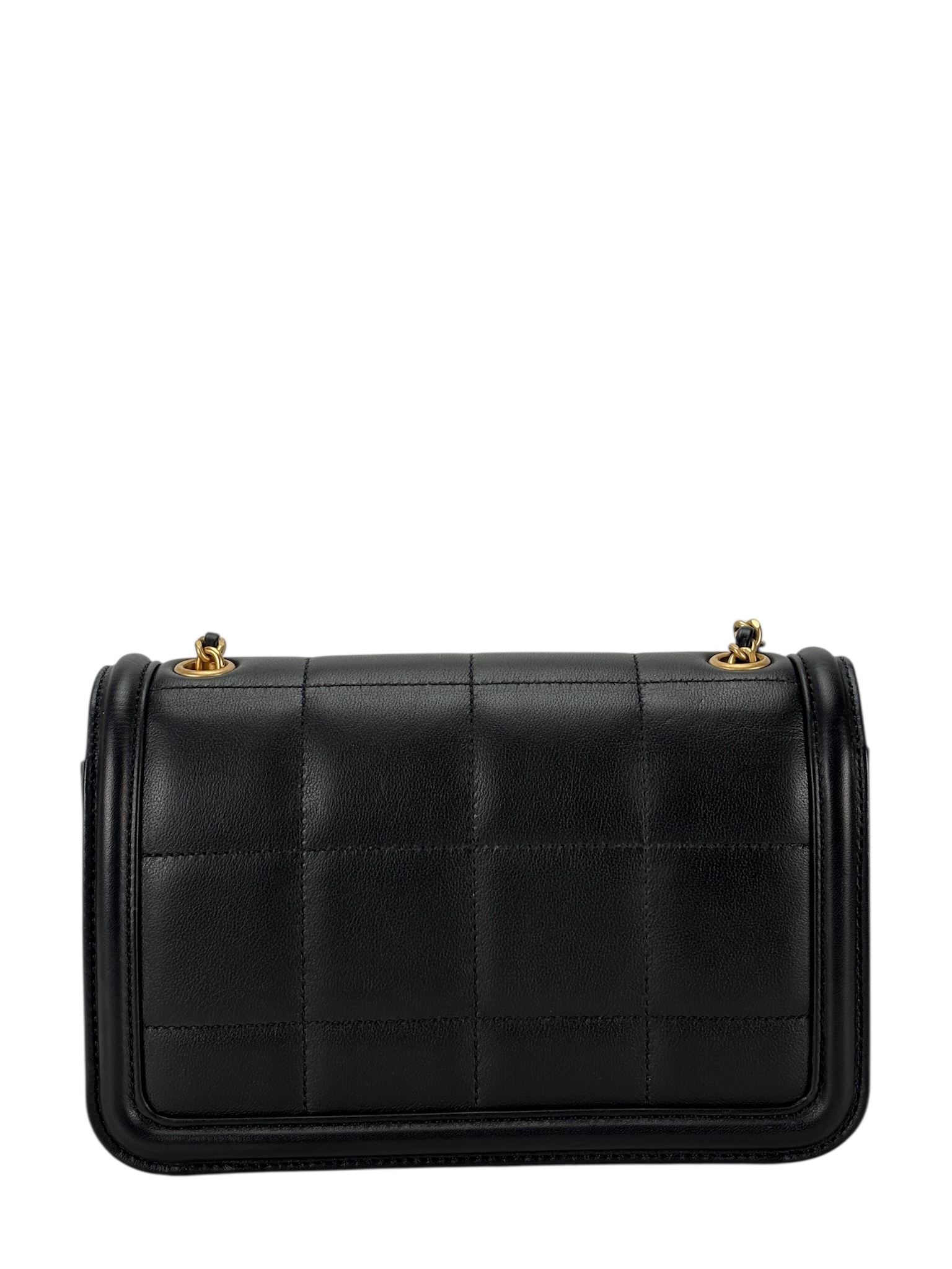 CHANEL - Calfskin Mini Chocolate Bar Flap Bag Black