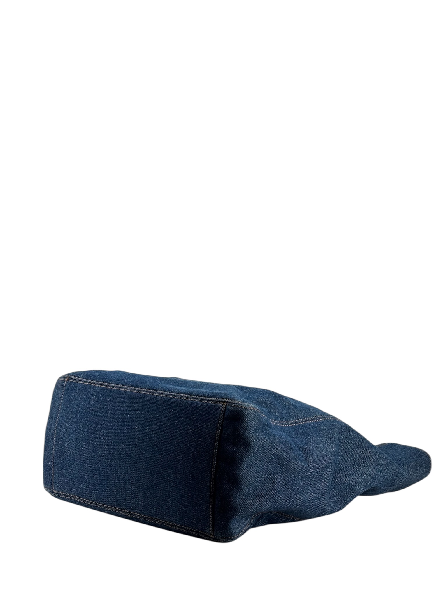 CHANEL - Denim Tortoiseshell Chain Tote Bag