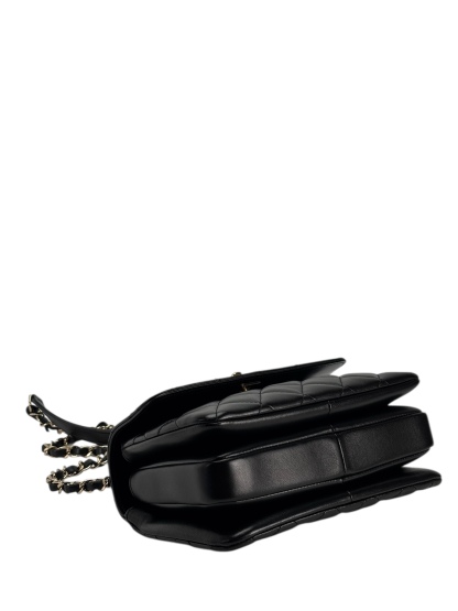 CHANEL - Black Lambskin Trendy CC Top Handle