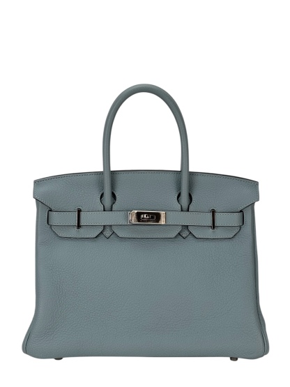HERMES - Birkin 30 Celadon Blue TC Palladium Hardware 