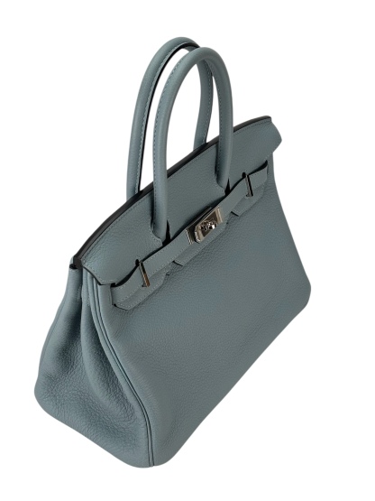 HERMES - Birkin 30 Celadon Blue TC Palladium Hardware 