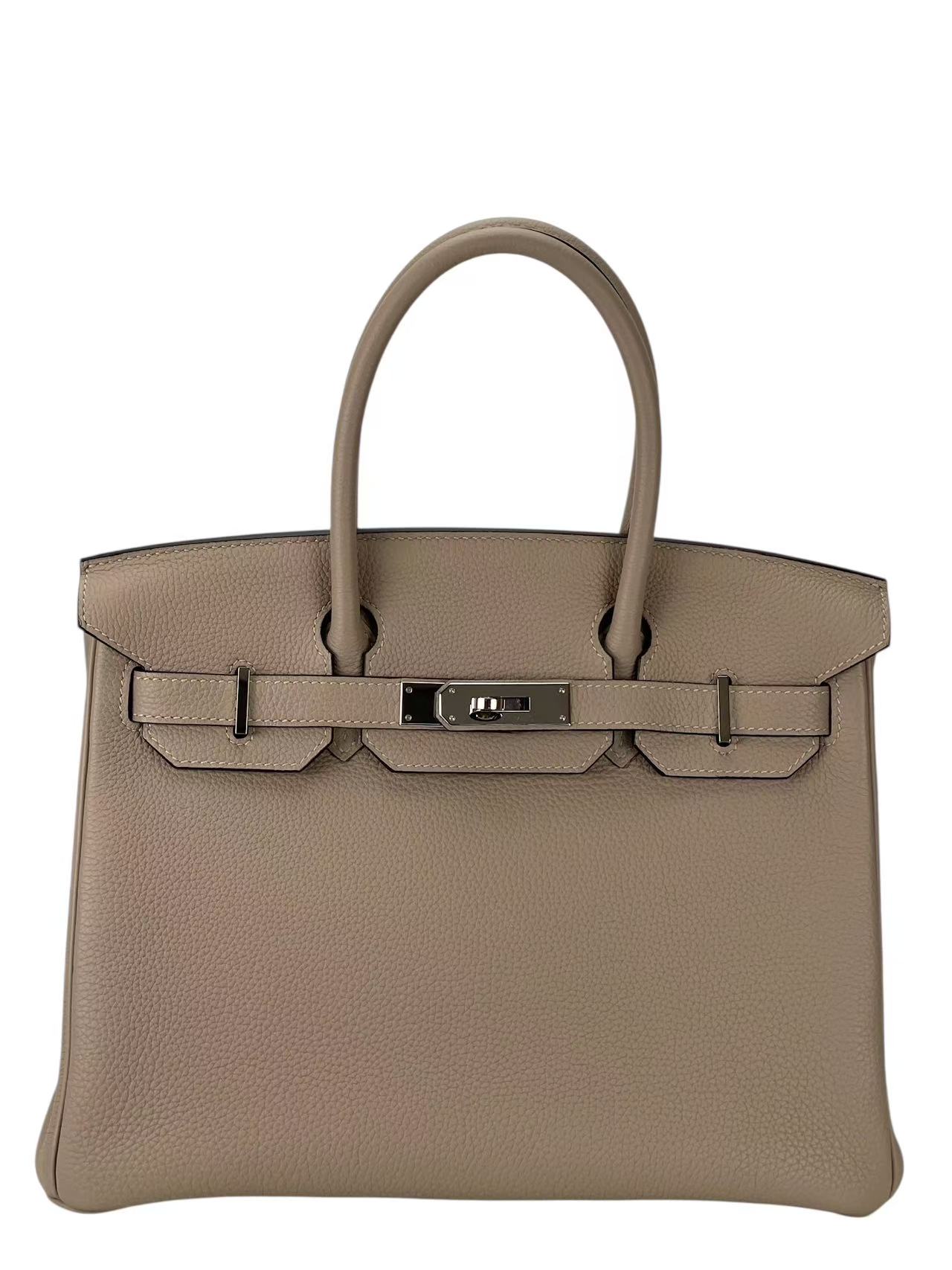 HERMES - Birkin 30 Tourterelle Togo Palladium Hardware 