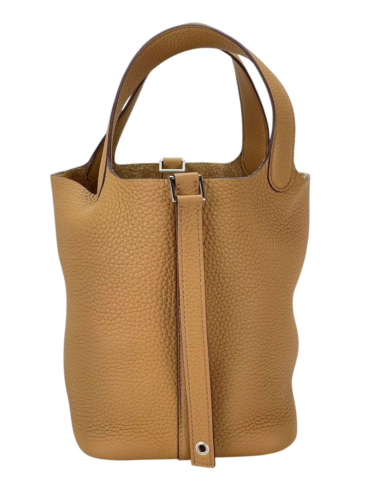 HERMES - Picotin PM Picotin 18 Biscuit TC Palladium Hardware