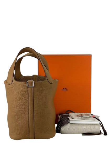 HERMES - Picotin PM Picotin 18 Biscuit TC Palladium Hardware