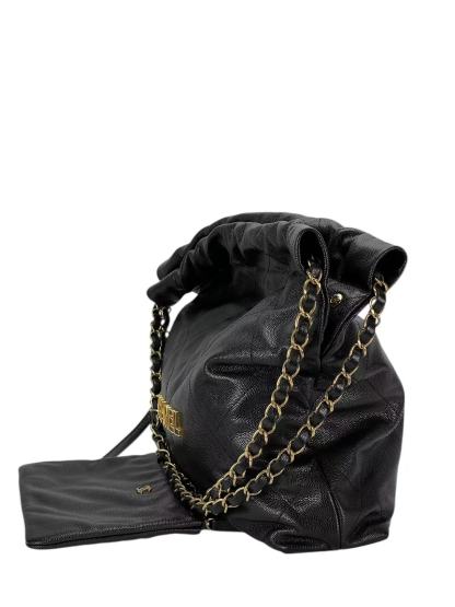 CHANEL - 22 Small Bag Black Caviar Gold Hardware 