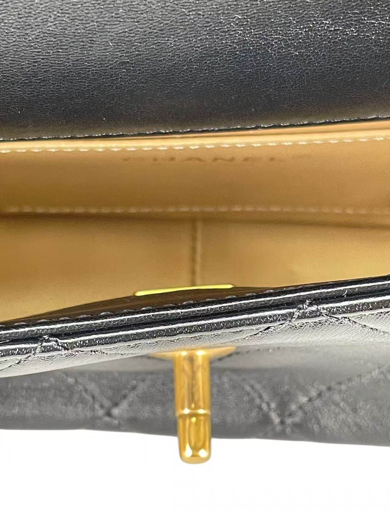 CHANEL - 24S Black Lambskin Crossbody Bag Gold Hardware 