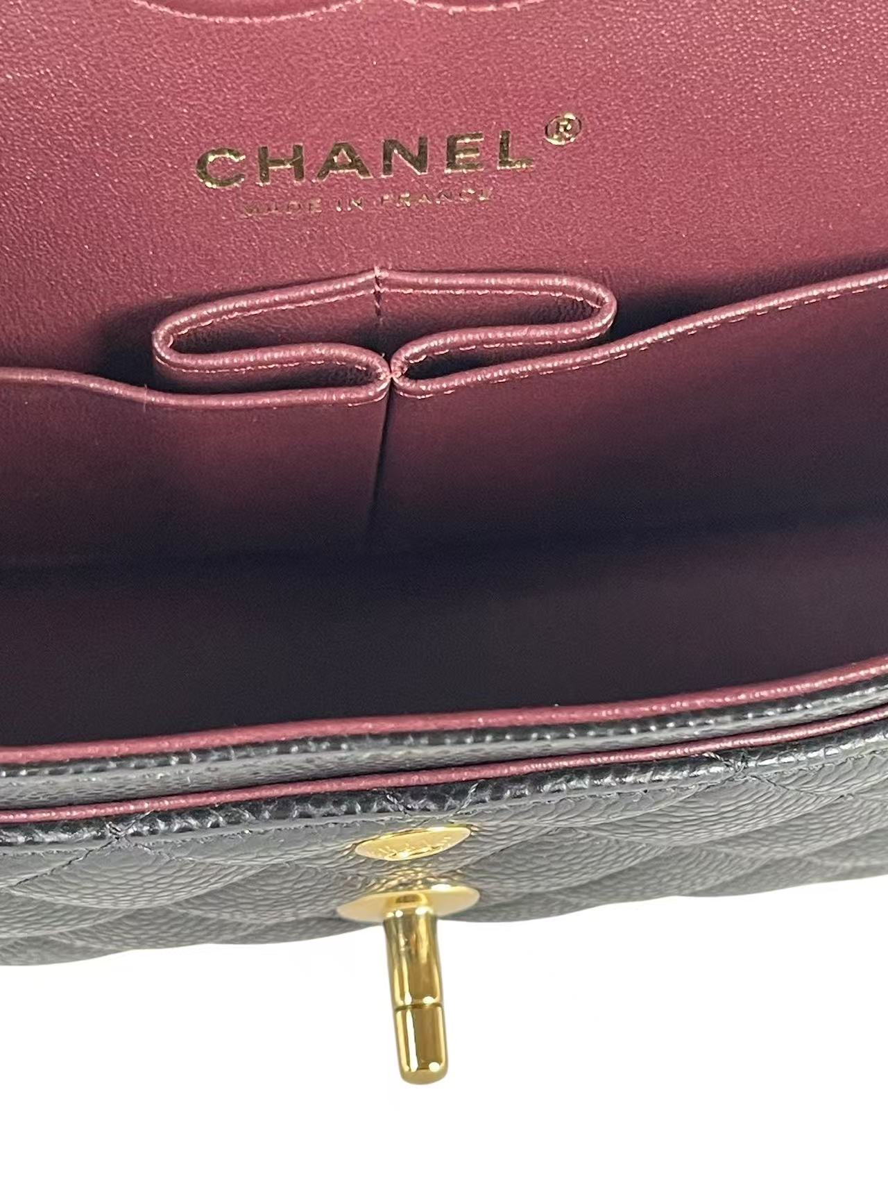 CHANEL - Medium Classic Double Flap Bag Black Caviar Gold Hardware (CF25)