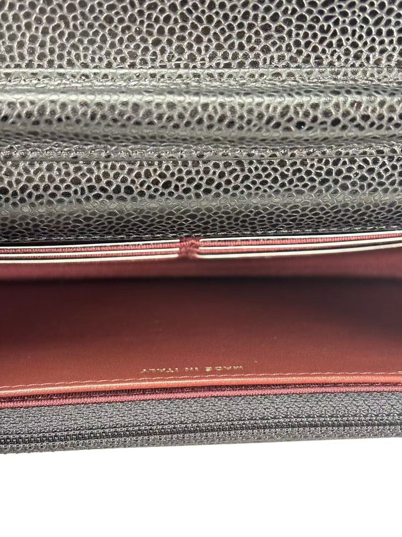 CHANEL - Black Caviar Wallet On Chain Gold-Tone Metal (WOC)