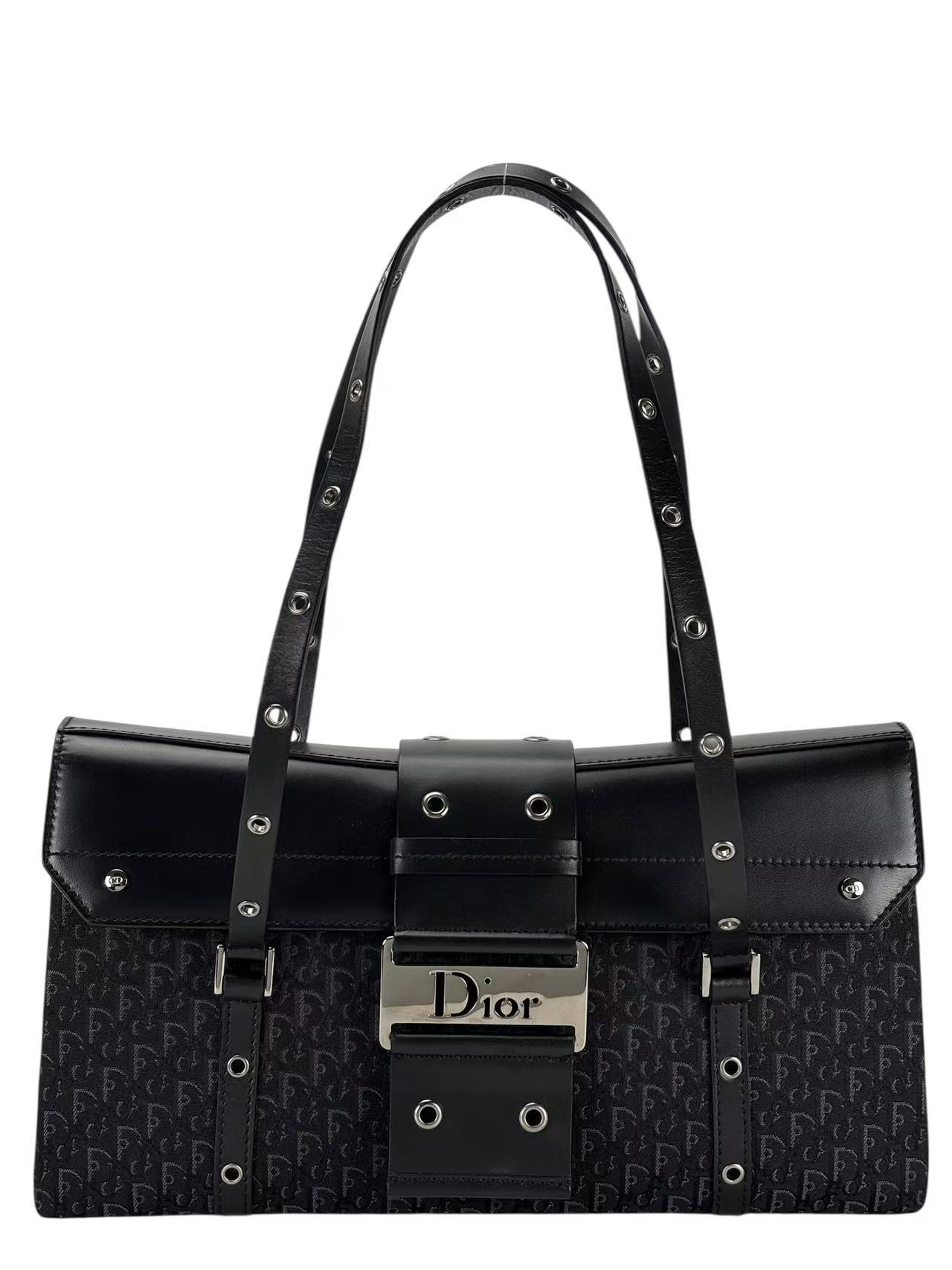 CHRISTIAN DIOR - Monogram Street Chic Shoulder Bag Black