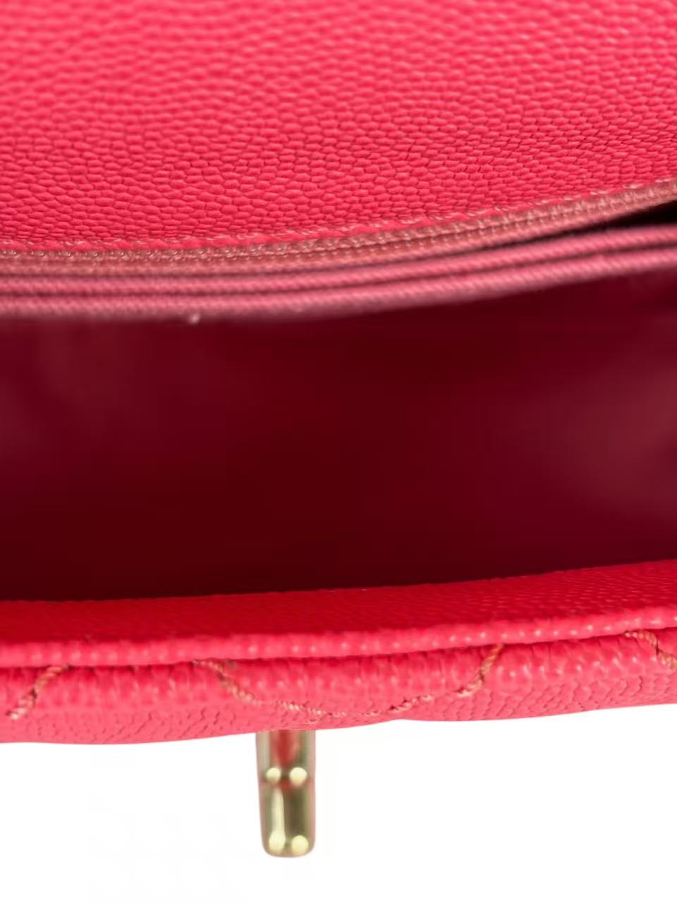 CHANEL - Pink Caviar Matelasse Neon Skin Coco Handle Bag