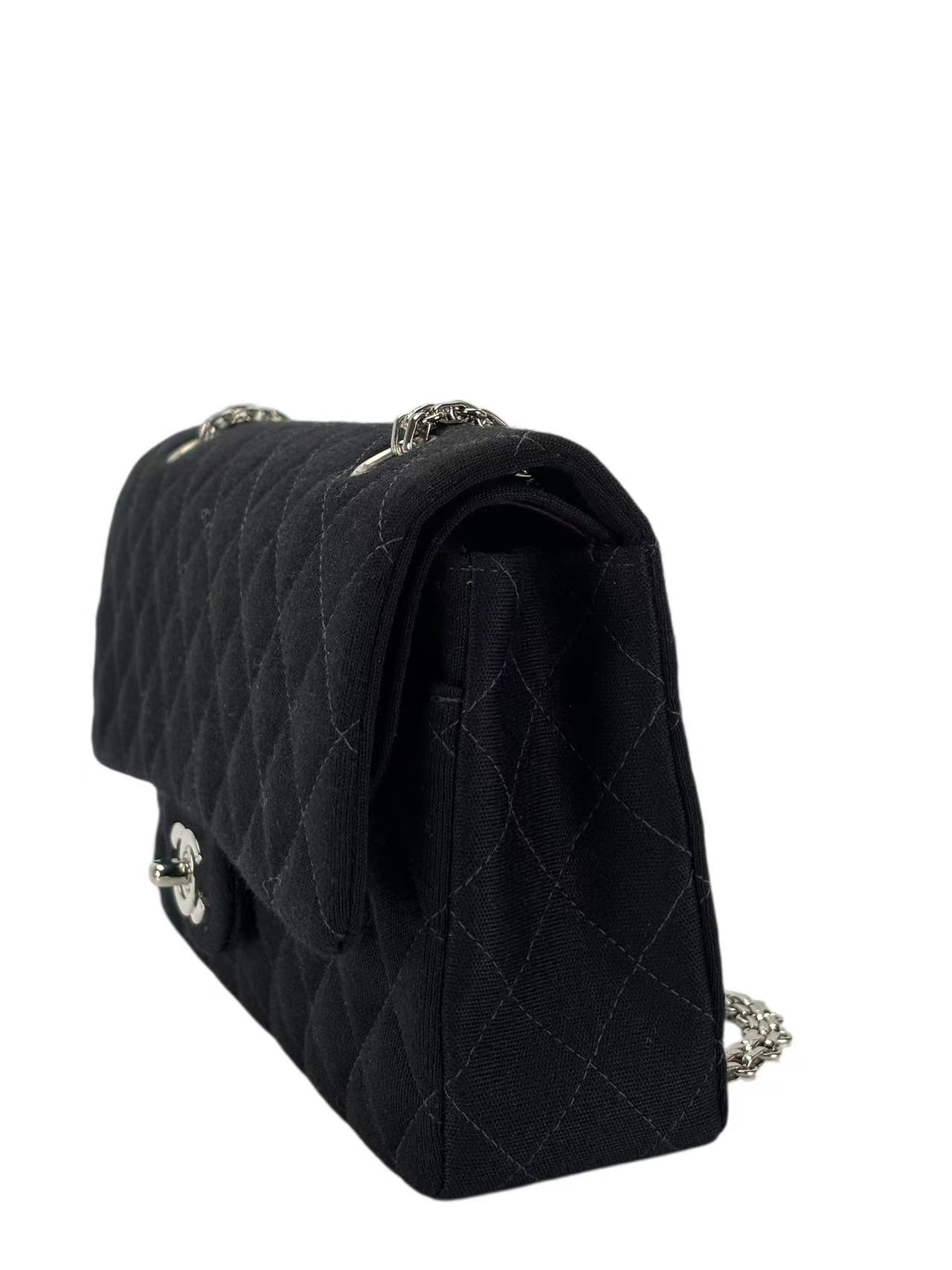 【CHANEL】ハンガー　ブラック CHANEL - Medium Classic Double Flap Bag Black Cotton Palladium