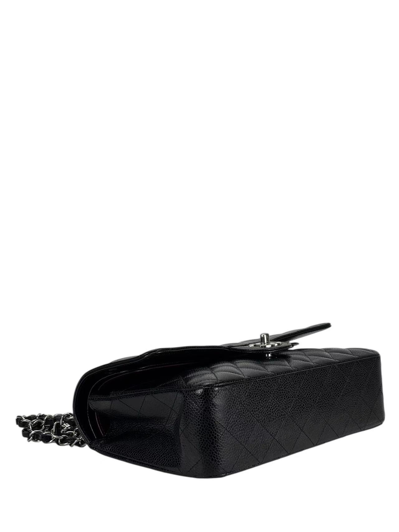 CHANEL - Medium Classic Double Flap Bag Black Caviar Gold Hardware (CF25)