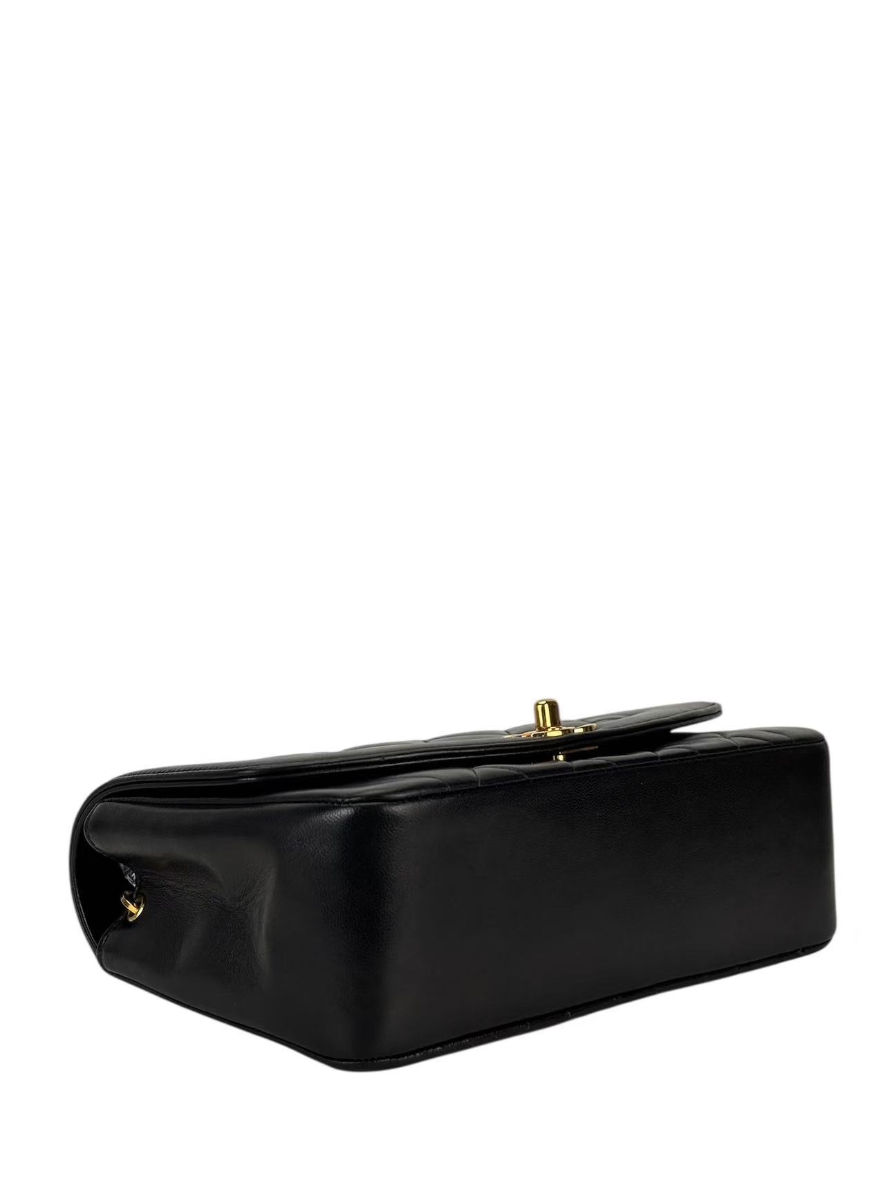 CHANEL - Black Lambskin Small Diana Shoulder Bag