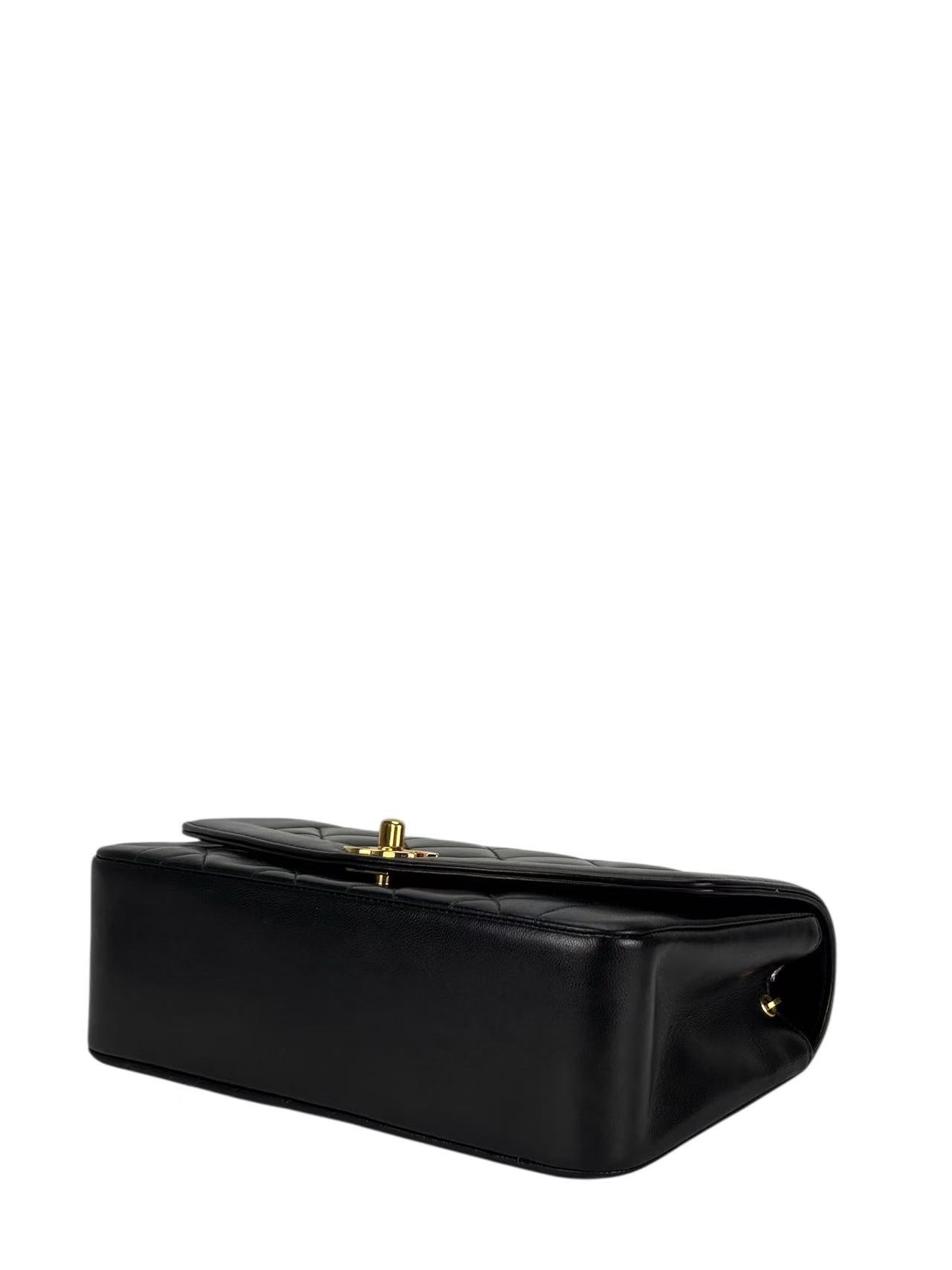 CHANEL - Black Lambskin Small Diana Shoulder Bag