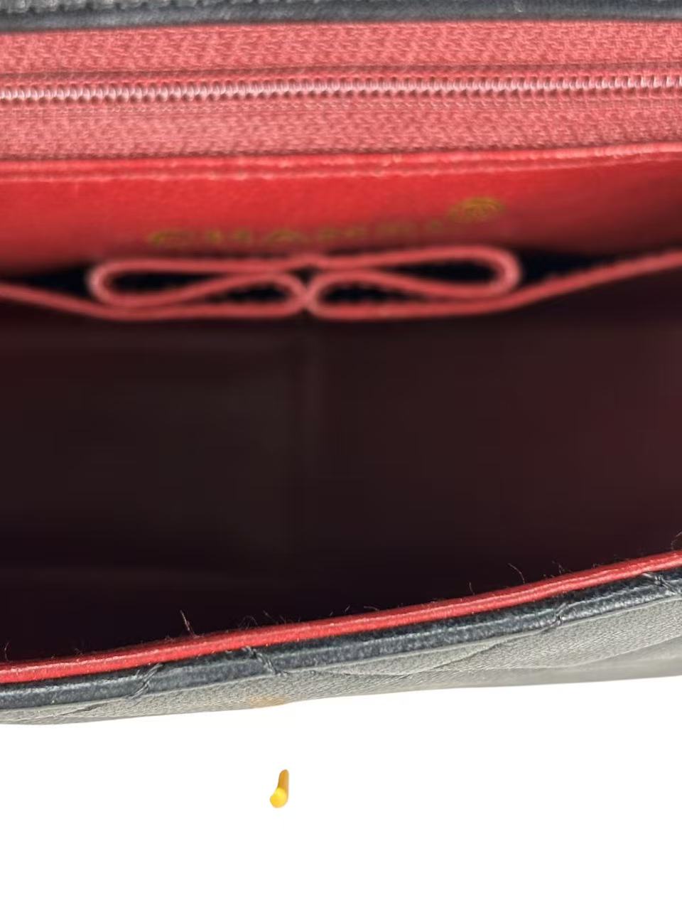 CHANEL - Black Lambskin Mini Classic Square Flap Shoulder Bag 20