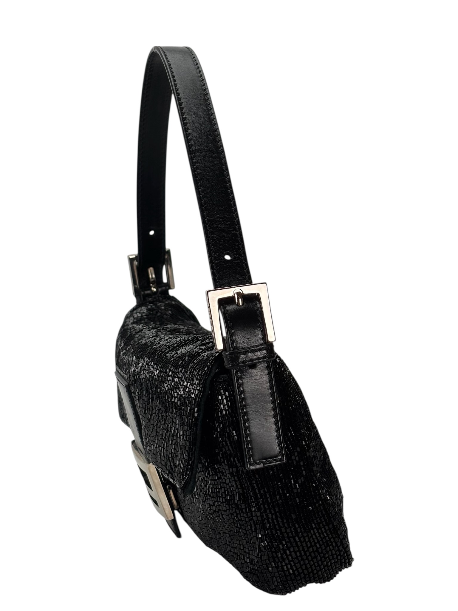 FENDI - Black Beaded Baguette Shoulder Bag – Camellia Vintage Tokyo