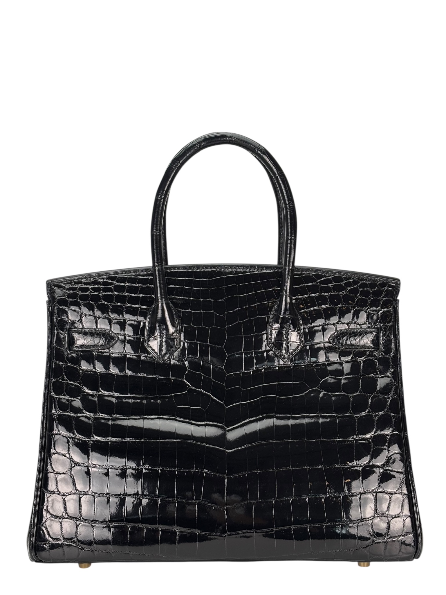 HERMES - Birkin 30 Black Crocodile Gold Hardware 