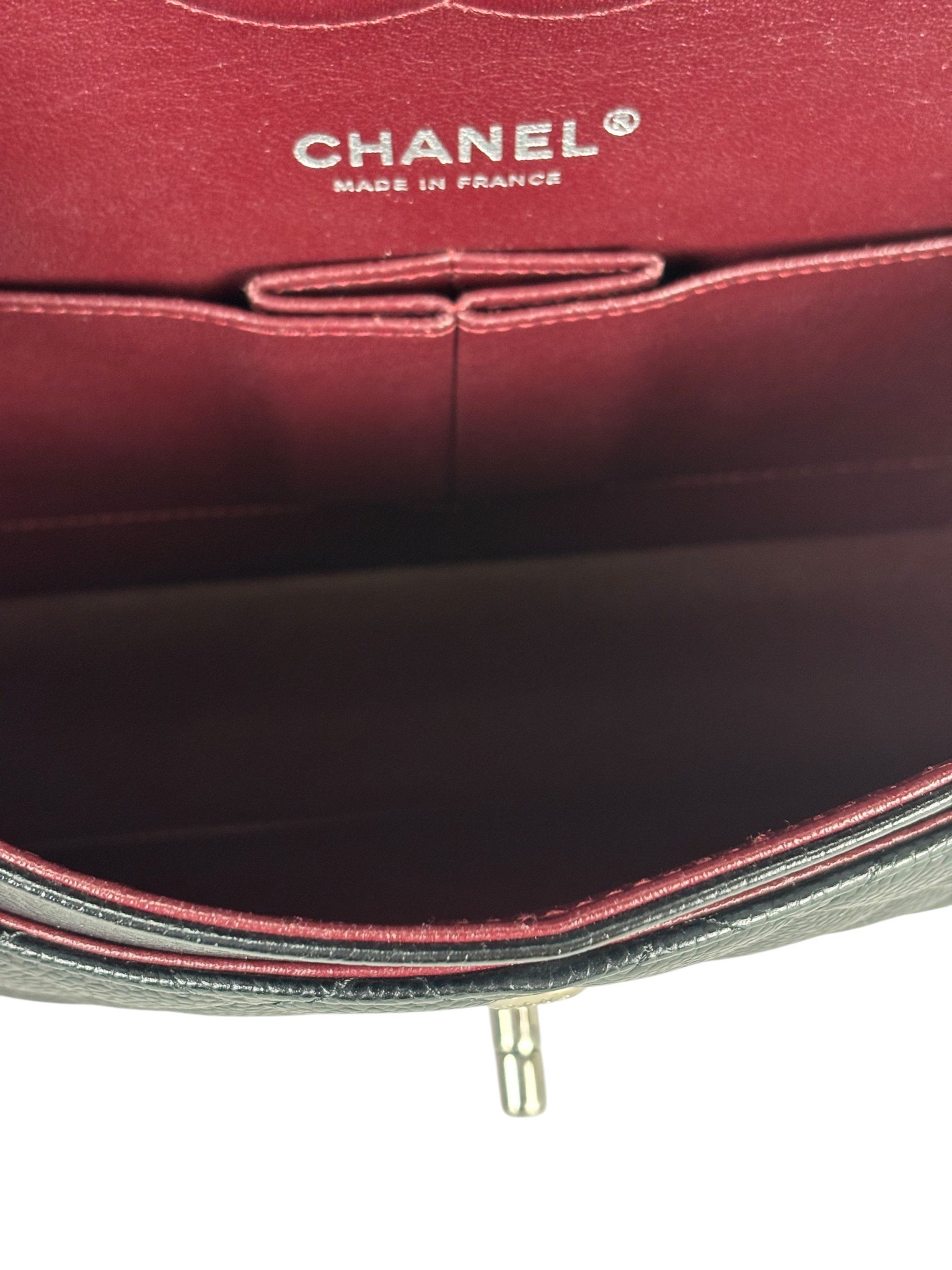 CHANEL - Medium Classic Double Flap Bag Black Caviar Sliver Hardware (CF25)