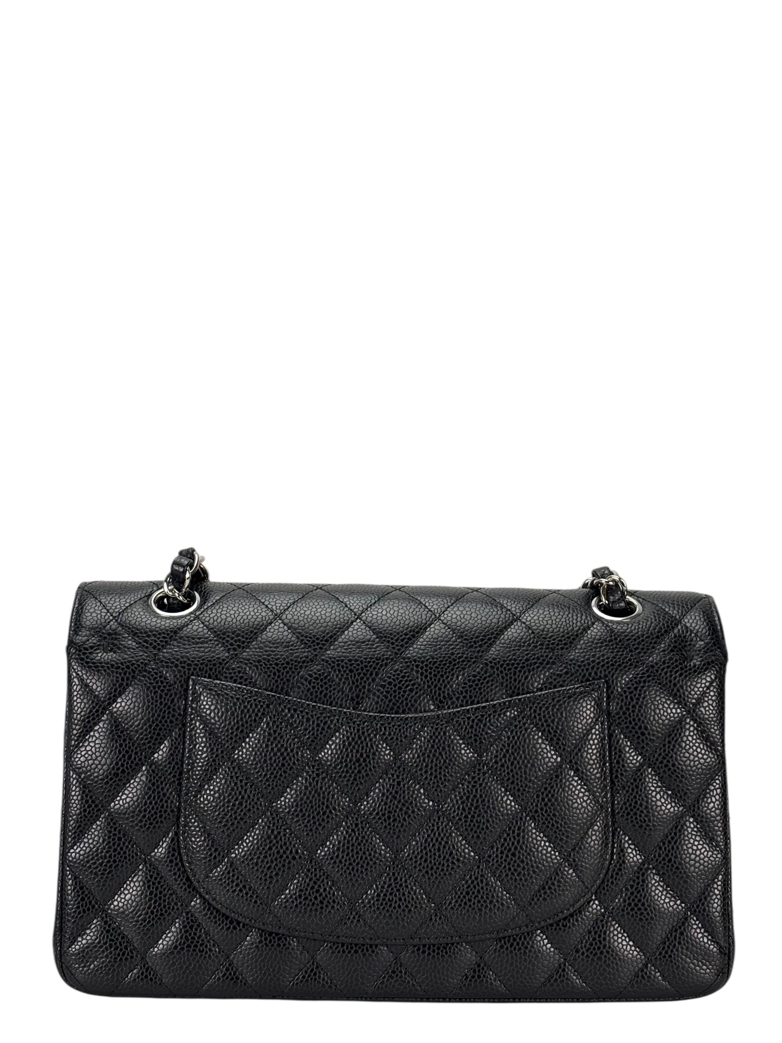 CHANEL - Medium Classic Double Flap Bag Black Caviar Gold Hardware (CF25)