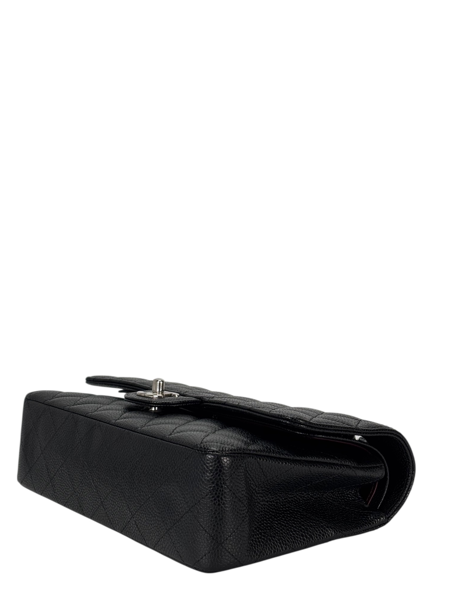 CHANEL - Medium Classic Double Flap Bag Black Caviar Gold Hardware (CF25)