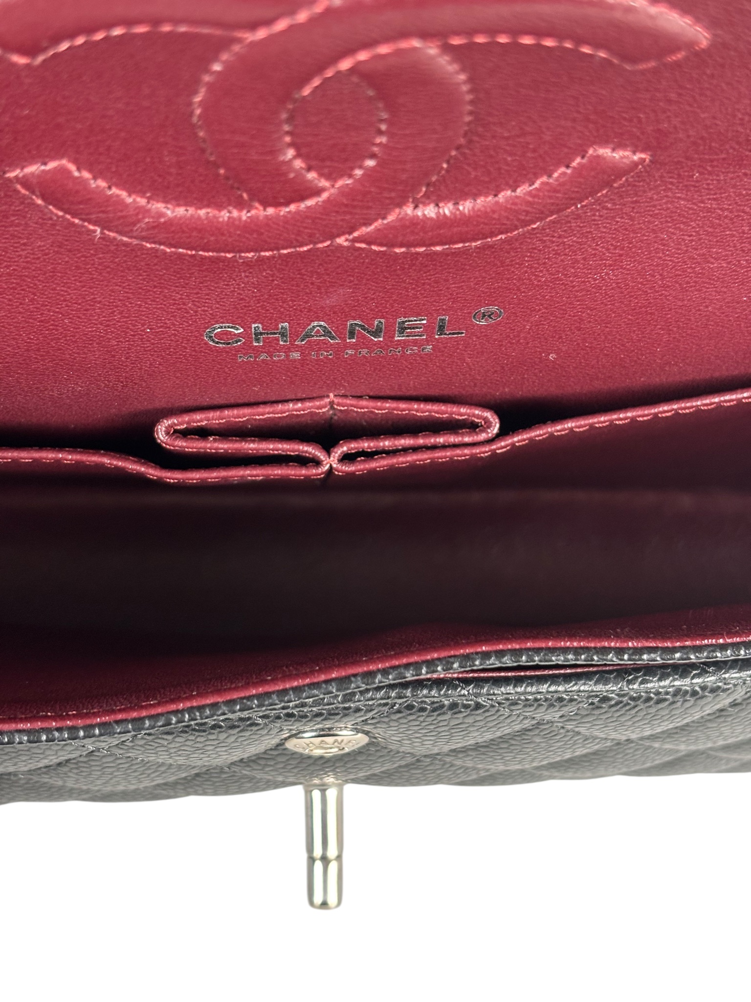 CHANEL - Medium Classic Double Flap Bag Black Caviar Gold Hardware (CF25)