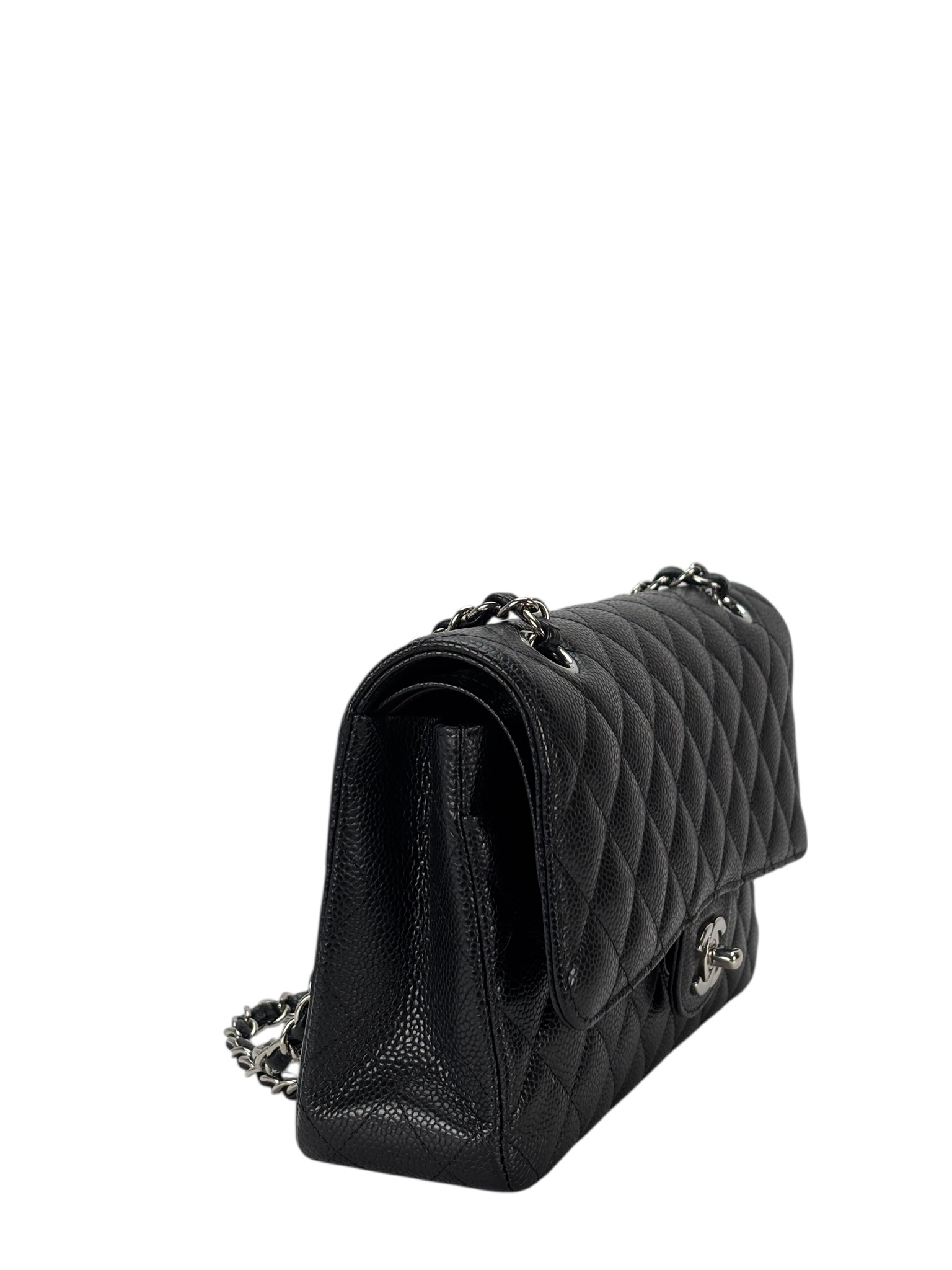 CHANEL - Medium Classic Double Flap Bag Black Caviar Gold Hardware (CF25)